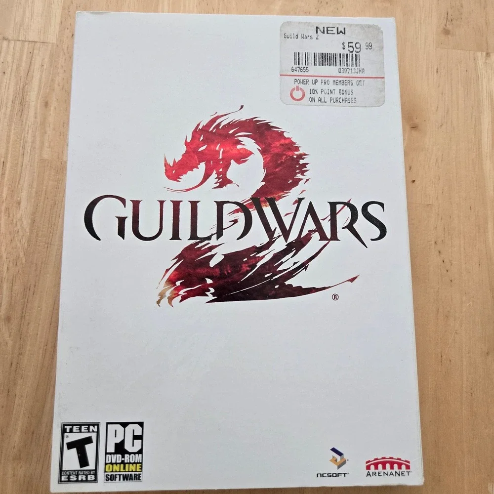 Guild Wars 2 PC DVD-ROM 2012 ArenaNet NCSoft MMORPG Physical Discs Slipcover